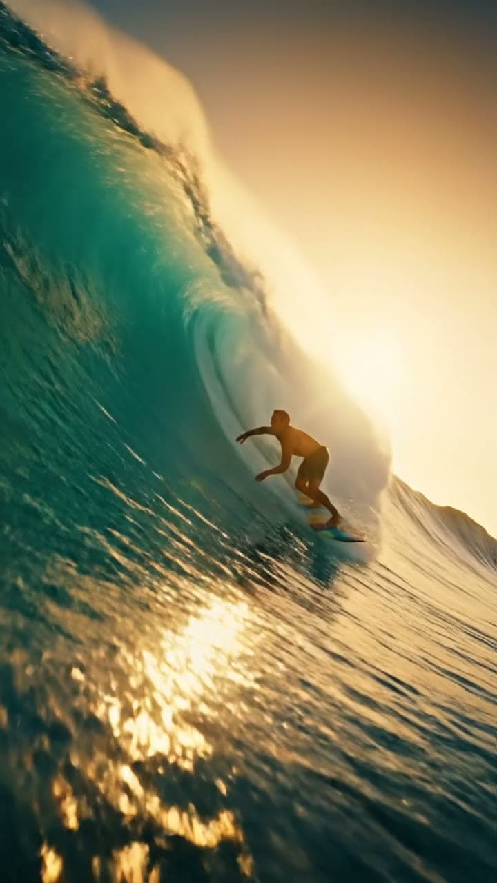 Surfer on a wave